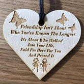 ukgiftstoreonline Lasting Friendship Gift Engraved Wooden Plaque - ukgiftstoreonline